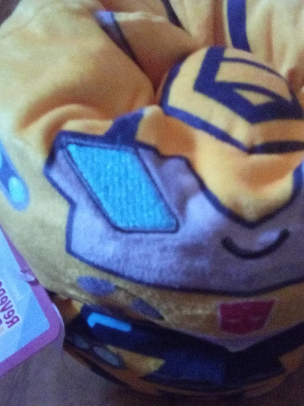 Yellow Character Plush Pillow with Cute Face